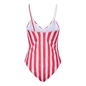 Pieces Dames badpak pcbaomi ronde hals rood/wit gestreept