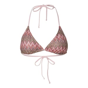 Pieces Dames triangel bikinitop pcada roze golven print