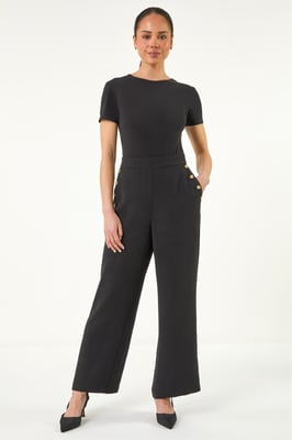 Petite Button Side Trousers