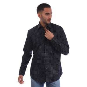 Men's Boss Joe Collared Neck Long Sleeve Oxford Shirt in Dark Blue