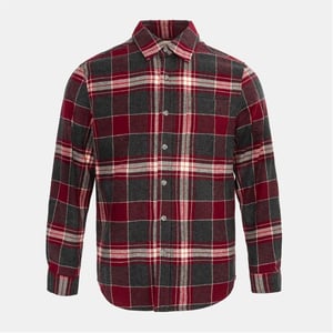 Men's Firetrap Pattern Shirt in Black/Red