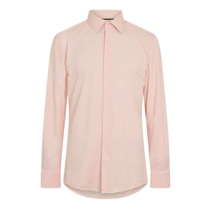 Men's Boss Point Collar Long Sleeve Oxford Shirt in Dark Orange