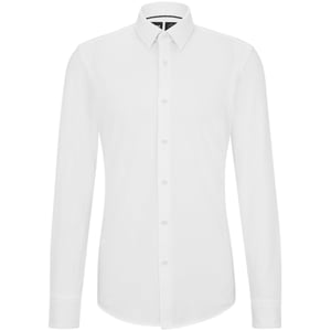 Men's Boss Slim Fit Collared Long Sleeve Oxford Shirt in White