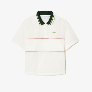 Women's Lacoste Collared Short Sleeve Polo Shirt in Flour