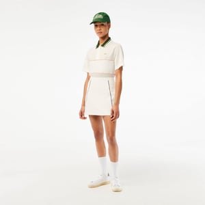Women's Lacoste Collared Short Sleeve Polo Shirt in Flour