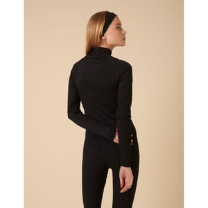Women's Nobodys Child Zip Active Top in Black