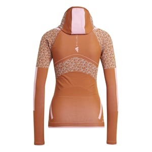 Women's adidas Hooded Neck Raglan Sleeve Tech Sweatshirt in Brown
