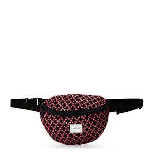 Accessories Spiral Polka Dot Sequin Fanny Pack with Black Hardware in Kensington
