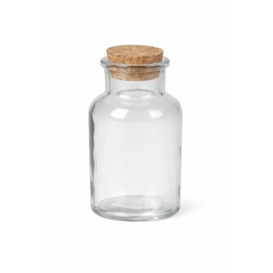 WDMT Glazen flesjes 150 ml set van 6 – met kurken dop voor diy, likeur, olie & azijn