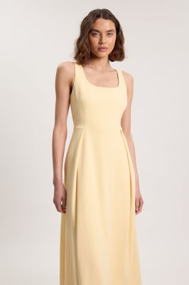 Tailored Full Skirt Midi Dress