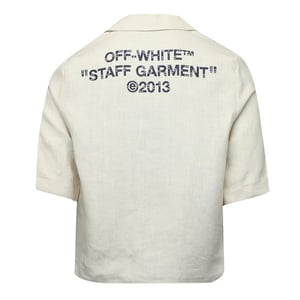 Women's Off White Off Linen Shirt in Beige Light