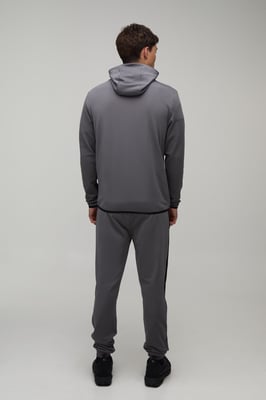 Man Active Colour Block Funnel Hooded Regular Fit Tracksuit