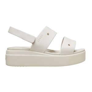 Women's Crocs Brooklyn Open Toe Flat Sandals in Stucco