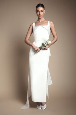 Bow Back Column Maxi Dress