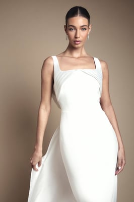 Bow Back Column Maxi Dress