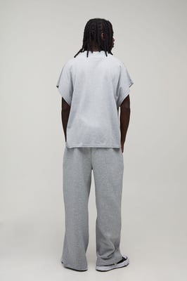 Oversized Cap Sleeve California Flocked T-Shirt And Jogger Set