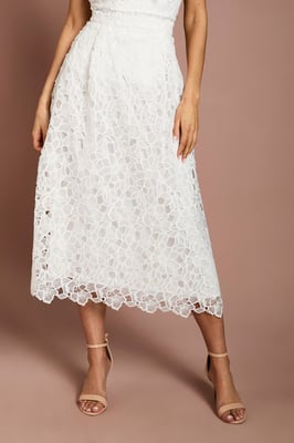 Lace Full Midi Skirt
