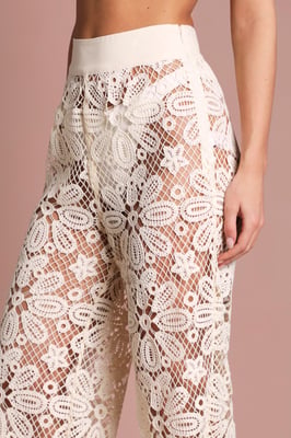 Crochet Wide Leg Wedding Trouser