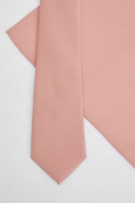 Peach Tie and Pocket Square