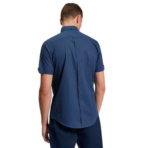 Ben Sherman Heren Mono Geoshirt (Schemer Denim)