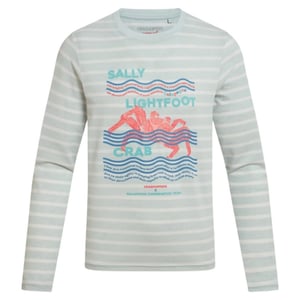 Craghoppers Kinder/Kids Krab Nosilife Strepen T-shirt met lange mouwen (Nimbus Blauw)