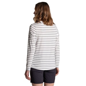 Craghoppers Dames/Dames Akona Gestreept Nosilife T-shirt met lange mouwen (Zeilwit/Blauw marine)