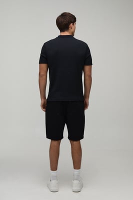 Muscle Fit Crinkle Textured Zip Up Polo