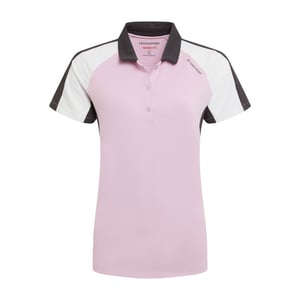Craghoppers Womens/Ladies Hazelmere Nosilife Short-Sleeved Golf Polo Shirt (Orchid/White)