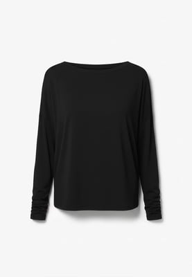Viscose Oversize Longsleeve ZWART