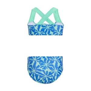 Regatta Meisjes Dakaria III Bloemen Bikini Set (Sonic blauw/IJsgroen)