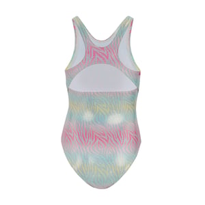 Regatta Girls Katrisse Zebra Print Metallic One Piece Swimsuit (Ombre)