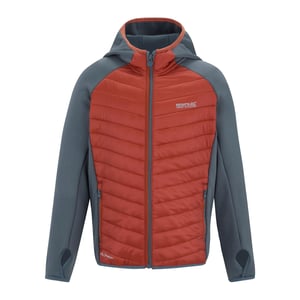 Regatta Andreson Hybrid vadderad jacka för barn/ungdomar (Mörk Storm/Brick)