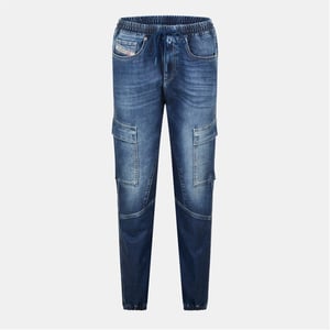 Women's Diesel Carpenter Tapered Fit Jeans in Blue Denim