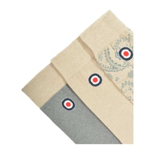 Lambretta Heren Paisley Sokken (Pak van 3) (Ijzer/steen)