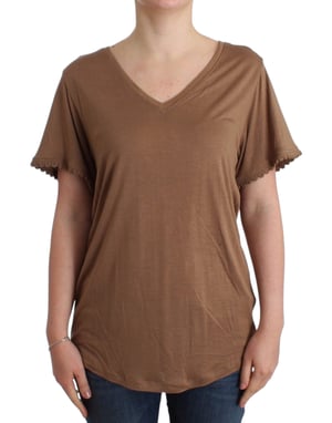 John Galliano brun t-shirt med kort ärm