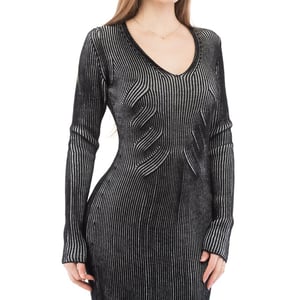 Moschino Flera Färger Ull Casual Klänning