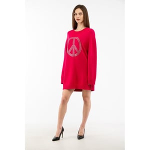 Moschino Fuchsia Wol Casual Jurk