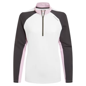 Craghoppers Dames/Dames Nosilife Half Zip Golf Top (Wit/Donker Ijzer)