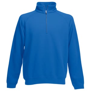Fruit Of The Loom Heren Ritssluiting Neck Sweatshirt (Royaal Blauw)