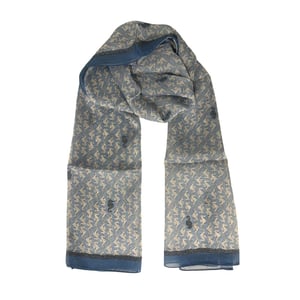 Borbonese Blå Siden Scarf för Kvinnor