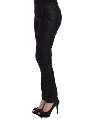 Ermanno Scervino Zwarte Slim Jeans Denim Broek Skinny Pijp Stretch