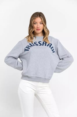 Trussardi Grijze Katoenen Dames Sweater