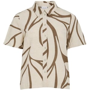 Vila Viprisilla ss shirt ecru dessin