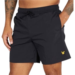 Lyle And Scott Mens Swim Shorts Rubberised Logo Casual Vintage Half Pants