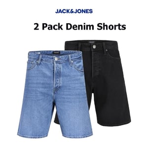 Jack & Jones Mens 2 Pack Denim Shorts