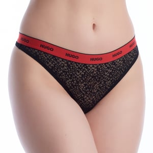 Pack of 3 Women's Lace Thongs with Logo 50535265