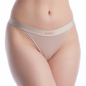 Vrouwen Elastische Katoenen Tanga met Logo 50520398