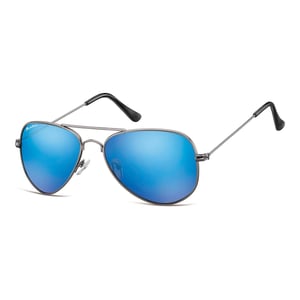 Montana Aviator Unisex Silver Blue Revo Mirror MS94