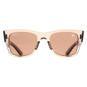 Ray-Ban Square Unisex Transparent Light Brown Dark Brown RB0840S Mega Wayfarer