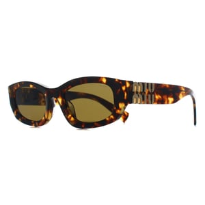 Miu Miu Oval Womens Havana Honey Dark Brown MUB04S